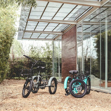 Load image into Gallery viewer, ABORON 3.0 Fat Tire Electric Trike for Senior Foldable E - Bike, 500W Motorized Tricycle Adult 20" Folding 3 Wheel Electric Commute Bike Trike W/48V