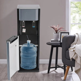 5.28 Gallon Bottom Loading Water Cooler Dispenser, 2 Temperatures Available with Hot, Cold, Practiacal Freestanding Water Dispenser