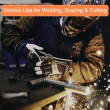 Load image into Gallery viewer, Yescom DOT Oxy Acetylene Torch Kit Gas Tank Brazing Welding Cutting Black Holder Gauge Portable Brass Nozzle Long Pipe Goggles Heavy Duty Oxygen