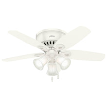 Load image into Gallery viewer, Hunter Builder Low Profile 42" Ceiling Fan with Light - Snow White