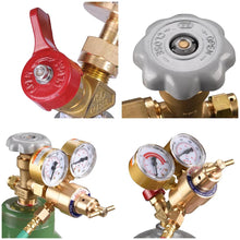 Load image into Gallery viewer, Yescom DOT Oxy Acetylene Torch Kit Gas Tank Brazing Welding Cutting Black Holder Gauge Portable Brass Nozzle Long Pipe Goggles Heavy Duty Oxygen