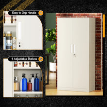 Load image into Gallery viewer, SOLAURA 71" Metal Garage Storage Cabinet with Locking Doors and Adjustable Shelves for Home, Office(Black)