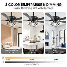 Load image into Gallery viewer, Parrot Uncle 52 - Inch Contemporary Chrome Ceiling Fan with Integrated LED Lights and Remote Control