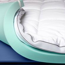 Load image into Gallery viewer, ViscoSoft 3 inch Pillow Top Memory Foam Mattress Topper Twin Serene Lux Dual Layer Mattress Pad