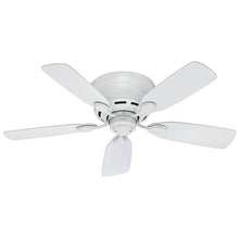 Load image into Gallery viewer, Hunter Low Profile IV 42" Ceiling Fan - White - White Blades