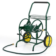 Load image into Gallery viewer, Garden Hose Reel Cart Holds 230FT of 5/8" Hose, Heavy - Duty Hose Cart with 2 Wheels &amp; Storage Basket, Portable Water Hose Organizer for Yard