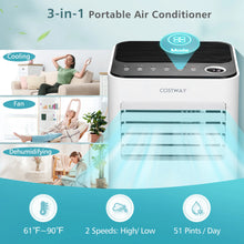Load image into Gallery viewer, Costway 10000 BTU Portable Air Conditioner 3 - in - 1 Air Cooler with Fan Dehum Sleep Mode