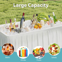 Load image into Gallery viewer, Costway 4 Foot Ice Cooler Folding Table Outdoor Portable Ice Bin Table with Large Sink