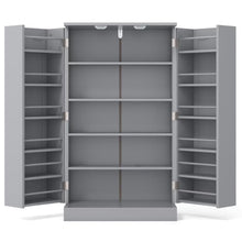 Load image into Gallery viewer, Spaco 17-Tier Kitchen Small Pantry Cabinet with 2 Doors and 6 Adjustable Shelves, Cabinet Pantry, Freestanding 5-Tier Shelving Pantries
