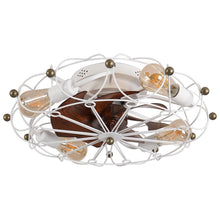 Load image into Gallery viewer, Industrial Cage Ceiling Fan - Low - Profile 7 - Blade Fan with Remote &amp; Light - Modern Rustic Cooling for Small Spaces
