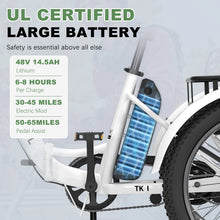 Load image into Gallery viewer, ABORON 3.0 Fat Tire Electric Trike for Senior Foldable E - Bike, 500W Motorized Tricycle Adult 20" Folding 3 Wheel Electric Commute Bike Trike W/48V