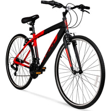 Load image into Gallery viewer, Hyper Bicycle 700c Men'S Spin Fit Hybrid Bike, Black and Red