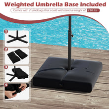 Load image into Gallery viewer, Tangkula 10ft Solar Patio Umbrella with Base Included