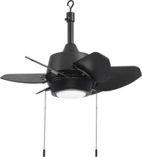 Load image into Gallery viewer, Harbor Breeze Gaskin 24 - in Matte Black LED Indoor/Outdoor Ceiling Fan with Light (6 - Blade)