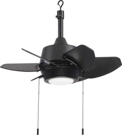 Harbor Breeze Gaskin 24 - in Matte Black LED Indoor/Outdoor Ceiling Fan with Light (6 - Blade)