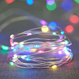 Mainstays Battery - Operated Indoor 50 - Count LED Multi - Color Wire Lights, with 8 Lighting Modes