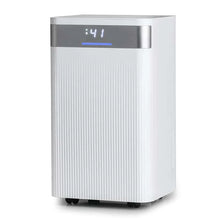 Load image into Gallery viewer, 32 Pints 2000 Sq.ft Basement Dehumidifier with Drain Hose, 24H Timer &amp; 3-Color Indicator, Quiet Portable Dehumidifier for Home, Bedroom, Bathroom