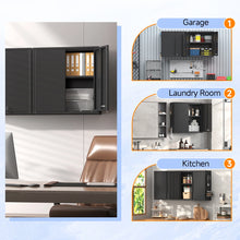 Load image into Gallery viewer, Topass Metal Wall Cabinet with Lockgarage Storage Cabinet, Wall - Mounted Utility Cabinet with Adjustable Shelf &amp; Locking Doors