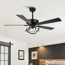 Load image into Gallery viewer, Parrot Uncle 52 - Inch Contemporary Chrome Ceiling Fan with Integrated LED Lights and Remote Control