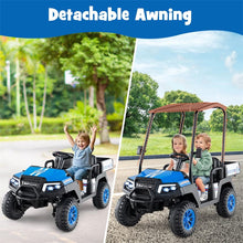 Load image into Gallery viewer, 24V 4WD 2-Seater Kids Golf Cart with Sun Shade, Storage Trunk &amp; Remote Control, LED Lights, Electric Ride on Toy Car for Boys Girls Ages 3+