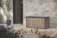 Load image into Gallery viewer, Keter Signature 170 Gallon Durable Resin Outdoor Deck Box Storage Organization, Pine