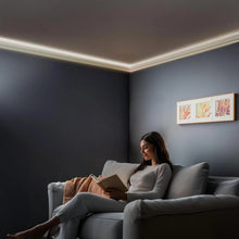 Load image into Gallery viewer, 7-Piece Crown Molding with LED Duct Kit, 55.12 ft Waterproof Channel for Ambient Home Accent Lighting and LED Strip Installation