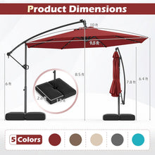 Load image into Gallery viewer, Tangkula 10ft Solar Patio Umbrella with Base Included