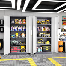 Load image into Gallery viewer, SOLAURA 71" Metal Garage Storage Cabinet with Locking Doors and Adjustable Shelves for Home, Office(Black)