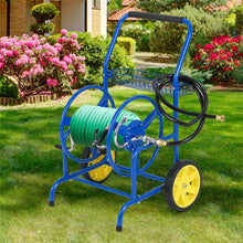 Load image into Gallery viewer, Garden Hose Reel Cart Holds 230FT of 5/8" Hose, Heavy - Duty Hose Cart with 2 Wheels &amp; Storage Basket, Portable Water Hose Organizer for Yard
