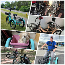Load image into Gallery viewer, ABORON 3.0 Fat Tire Electric Trike for Senior Foldable E - Bike, 500W Motorized Tricycle Adult 20" Folding 3 Wheel Electric Commute Bike Trike W/48V
