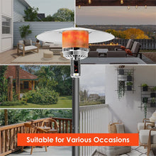 Load image into Gallery viewer, 50,000 BTU Propane Patio Heater, Standing Stainless Steel Outdoor Heater with Wheels, Triple Protection, CSA Certified for Deck &amp; Commercial