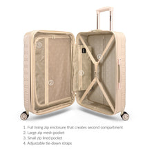 Load image into Gallery viewer, Ifly Hardside Fibertech Luggage 28" Checked Luggage, Champagne