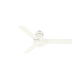Hunter 52402 44 in. Presto Matte White Low Profile Ceiling Fan & Wall Control