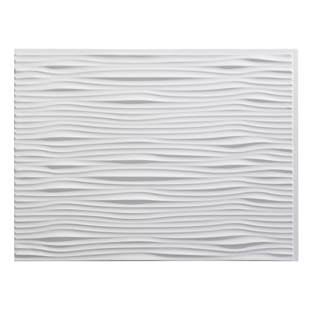 Fasade Waves Matte White 18 - Square Foot Backsplash Kit