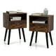 Load image into Gallery viewer, Syngar Nightstand Set of 2, Modern Bedside Tables with 2 Drawers, Storage Shelf and Wood Handles, White Bedroom Furniture