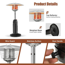 Load image into Gallery viewer, 13,000 BTU Portable Tabletop Propane Patio Heater, Stainless Steel LP Gas Heater with Weighted Base &amp; Adjustable Thermostat for Backyard, Restaurant