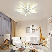 Load image into Gallery viewer, Garwarm Dimmable Ceiling Fan with Light and Remote Control, 27" Small Flush Mounted Ceiling Fan