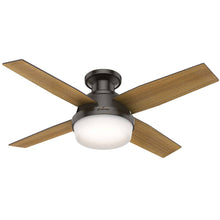 Load image into Gallery viewer, Hunter 44" Dempsey Low Profile Ceiling Fan with Light - Noble Bronze - 59445
