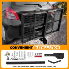 Load image into Gallery viewer, HECASA Hitch Mounted Cargo Carrier Mobility Scooter and Wheelchair Carrier Rack with Loading Ramp Luggage Basket Disability Medical Lift Rack