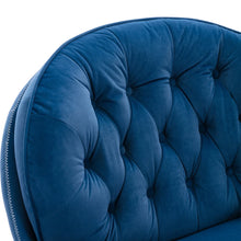 Load image into Gallery viewer, Velvet Swivel Accent Chair with Ottoman, Modern Chaise Lounge Chair with Metal Frame and Footstool, Comfy Armchair Reading Chair