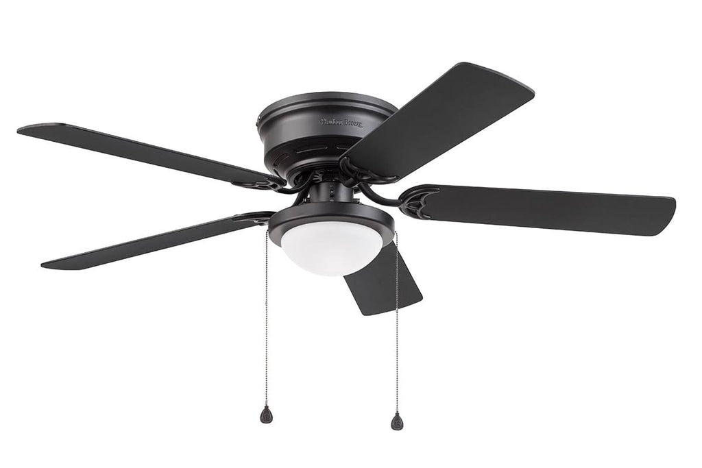 Harbor Breeze Armitage 52 - in Matte Black Indoor Flush Mount Ceiling Fan with Light (5 - Blade)
