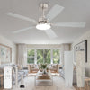 Zardon 52 in Black Ceiling Fan with LED Light and Remote, Downrod 6-Speed and Quiet Reversible DC Motor for Bedroom, Living Room, Indoor