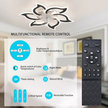 Load image into Gallery viewer, Garwarm Dimmable Ceiling Fan with Light and Remote Control, 27" Small Flush Mounted Ceiling Fan