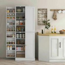Load image into Gallery viewer, Spaco 17-Tier Kitchen Small Pantry Cabinet with 2 Doors and 6 Adjustable Shelves, Cabinet Pantry, Freestanding 5-Tier Shelving Pantries