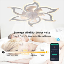 Load image into Gallery viewer, Garwarm Dimmable Ceiling Fan with Light and Remote Control, 27" Small Flush Mounted Ceiling Fan