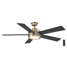 Load image into Gallery viewer, Home Decorators Collection Baxtan 56 in. Integrated LED Indoor Champagne Bronze Gold Ceiling Fan with Light and Remote Control