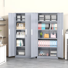 Load image into Gallery viewer, SOLAURA 71" Metal Garage Storage Cabinet with Locking Doors and Adjustable Shelves for Home, Office(Black)