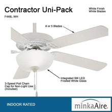 Load image into Gallery viewer, Minka Aire Fans - Contractor II Uni - Pack - 5 Blade Ceiling Fan with Light Kit - 18