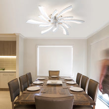 Load image into Gallery viewer, Garwarm Dimmable Ceiling Fan with Light and Remote Control, 27" Small Flush Mounted Ceiling Fan