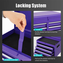 Load image into Gallery viewer, 2 - in - 1 Rolling Tool Chest, 5-Drawer Tool Storage Cabinet with Wheels, Adjustable Shelf, Tool Box Organizer for Garage Warehouse Workshop